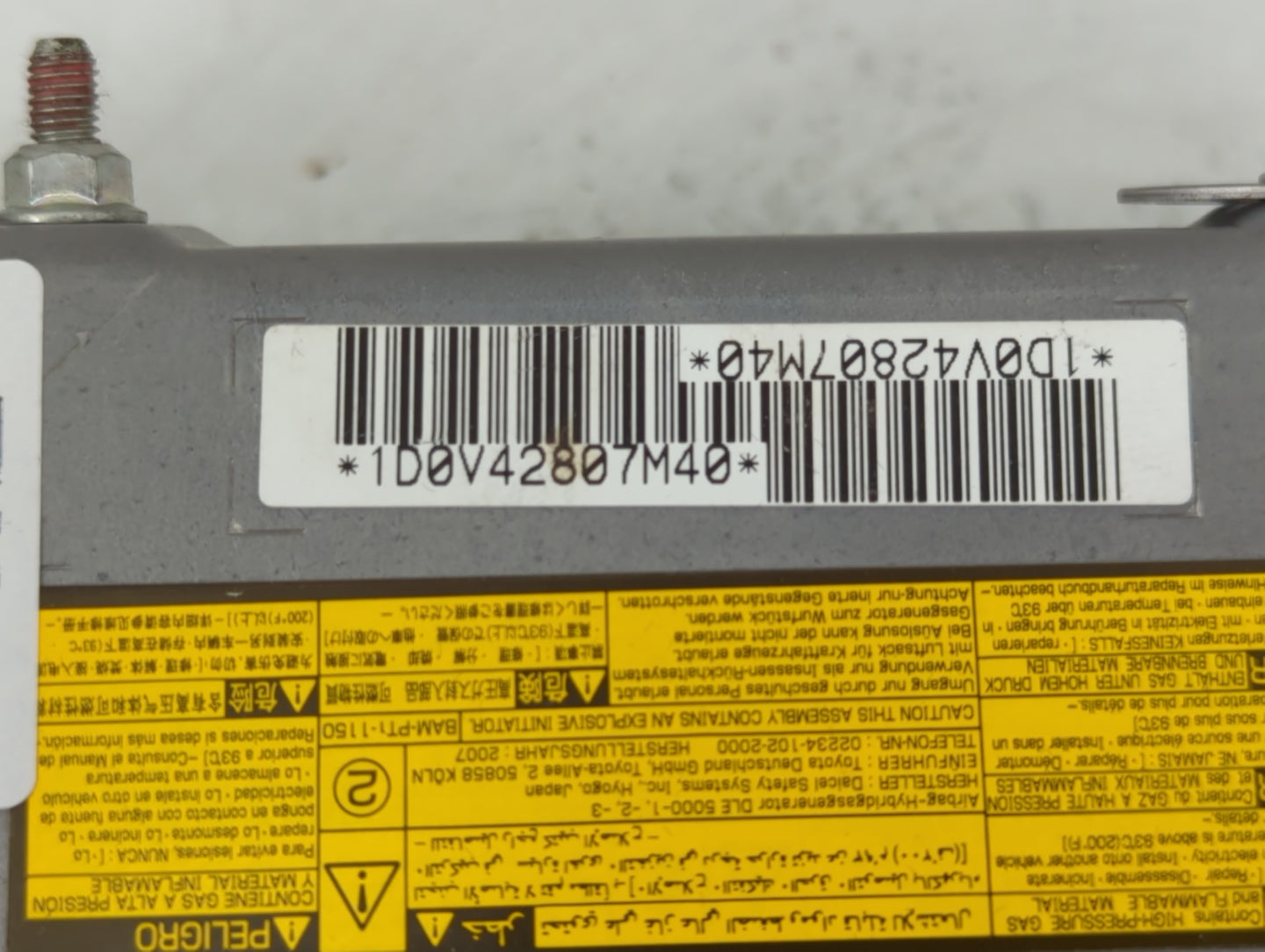 2007-2009 Lexus Es350 Air Bag Passenger Right Knee OEM Fits Fits 2007 2008 2009 OEM Used Auto Parts - Oemusedautoparts1.com