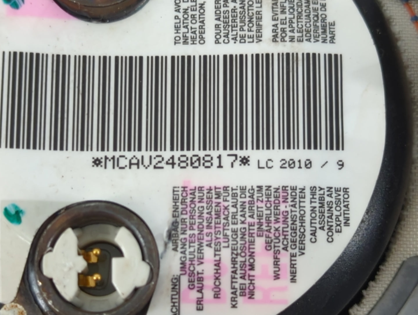 2009-2011 Chevrolet Traverse Air Bag Driver Left Steering Wheel Mounted Fits Fits 2009 2010 2011 OEM Used Auto Parts - Oemusedautoparts1.com