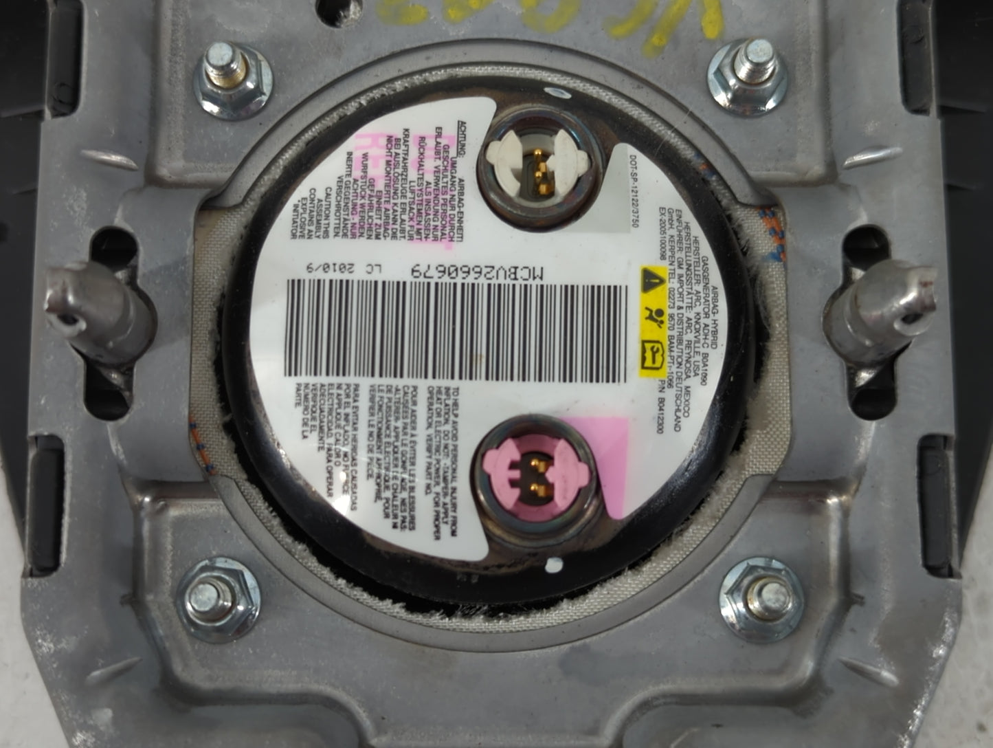 2011-2012 Gmc Acadia Air Bag Driver Left Steering Wheel Mounted P/N:AB2578Z063110074 Fits Fits 2011 2012 OEM Used Auto Parts