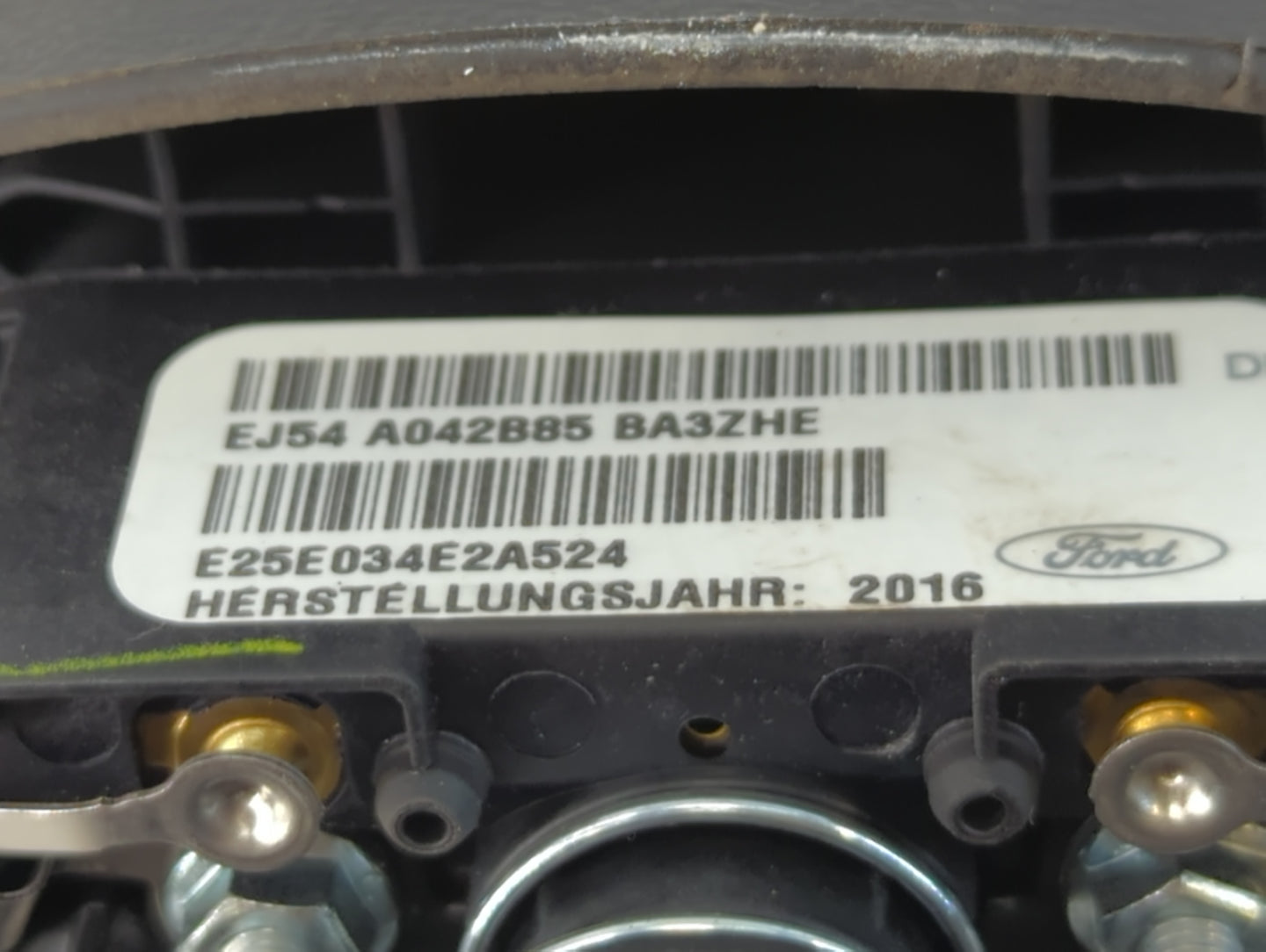 2015-2016 Ford Escape Air Bag Driver Left Steering Wheel Mounted P/N:EJ54 A042B85 BA3 Fits Fits 2015 2016 OEM Used Auto Parts - Oemusedautoparts1.com