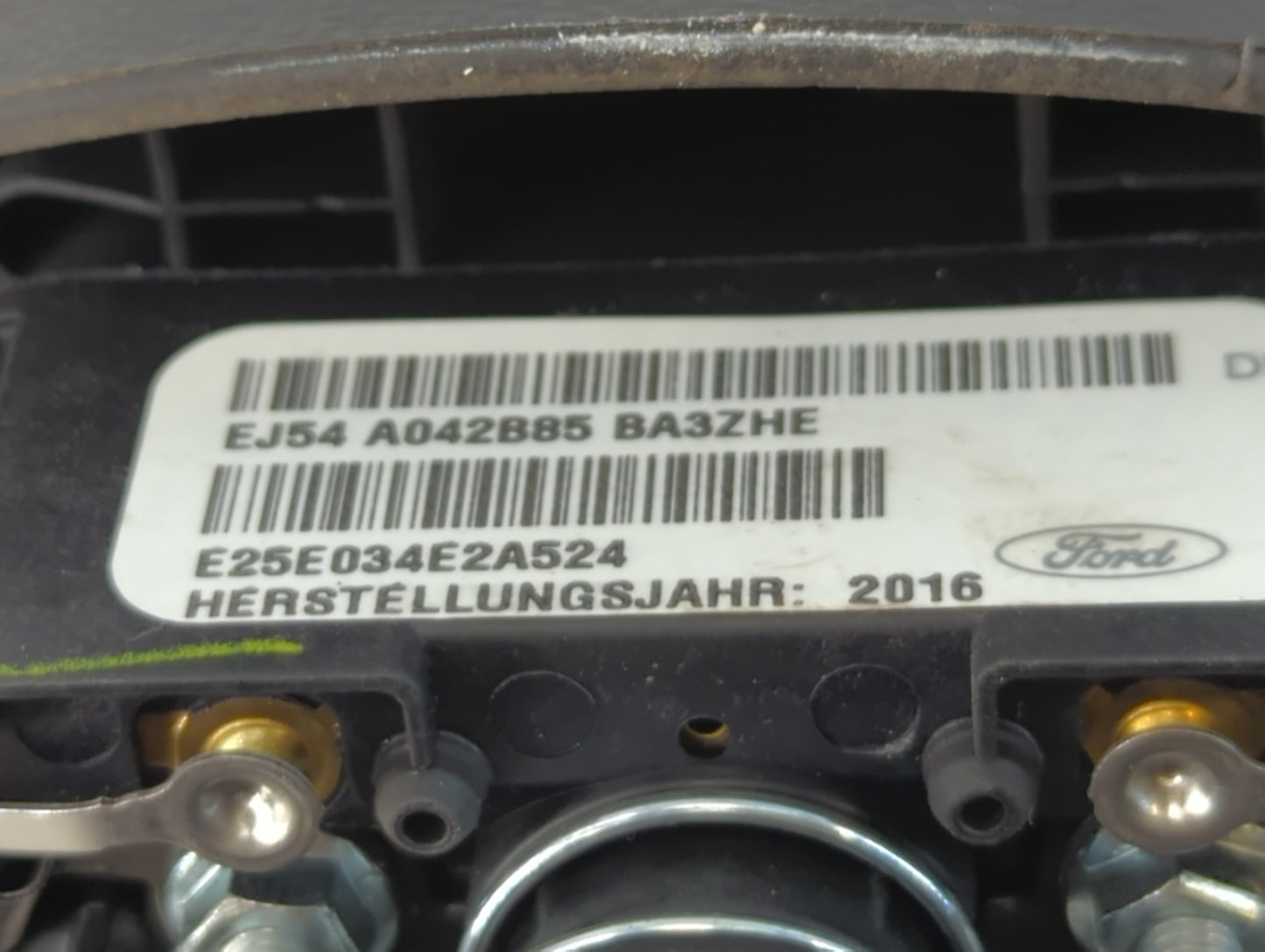 2015-2016 Ford Escape Air Bag Driver Left Steering Wheel Mounted P/N:EJ54 A042B85 BA3 Fits Fits 2015 2016 OEM Used Auto Parts - Oemusedautoparts1.com