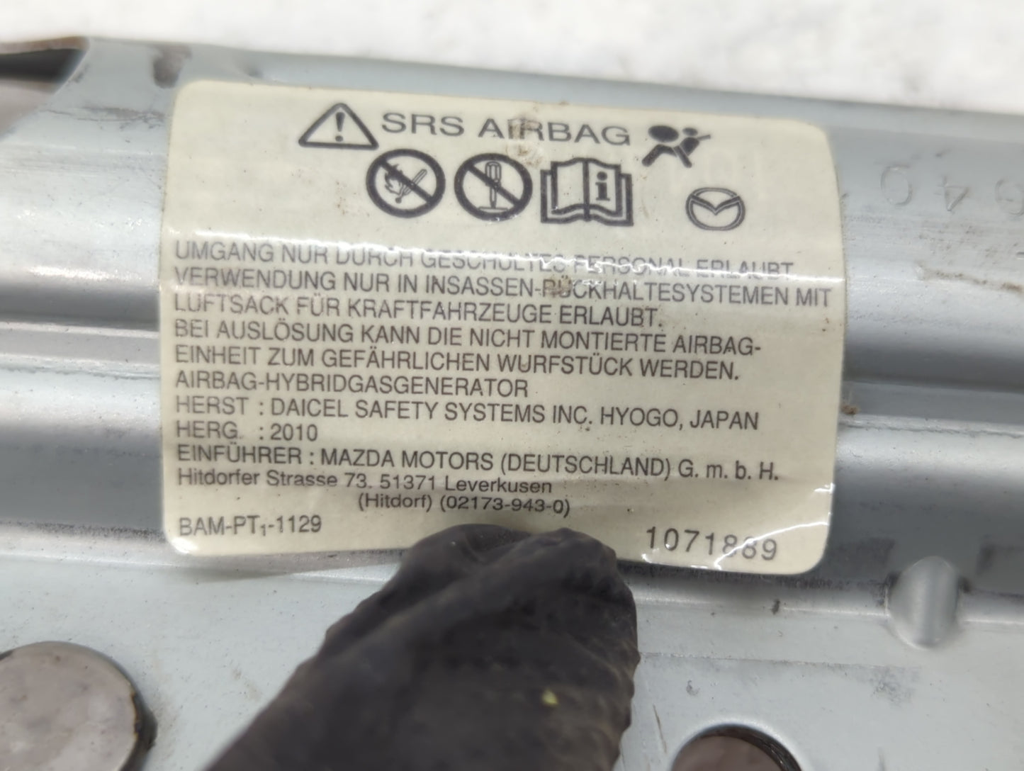 2007-2012 Mazda Cx-7 Driver Curtain Air Bag Oem