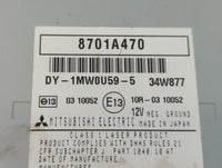 2011-2014 Mitsubishi Outlander Sport Radio AM FM Cd Player Receiver Replacement P/N:E13 03 10052 8701A470 Fits OEM Used Auto Parts - Oemusedautoparts1.com