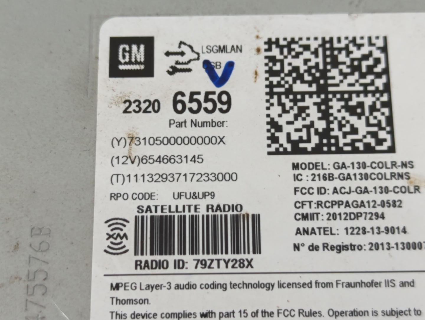 2014-2016 Chevrolet Malibu Radio AM FM Cd Player Receiver Replacement P/N:23206559 Fits Fits 2014 2015 2016 OEM Used Auto Parts - Oemusedautoparts1.com
