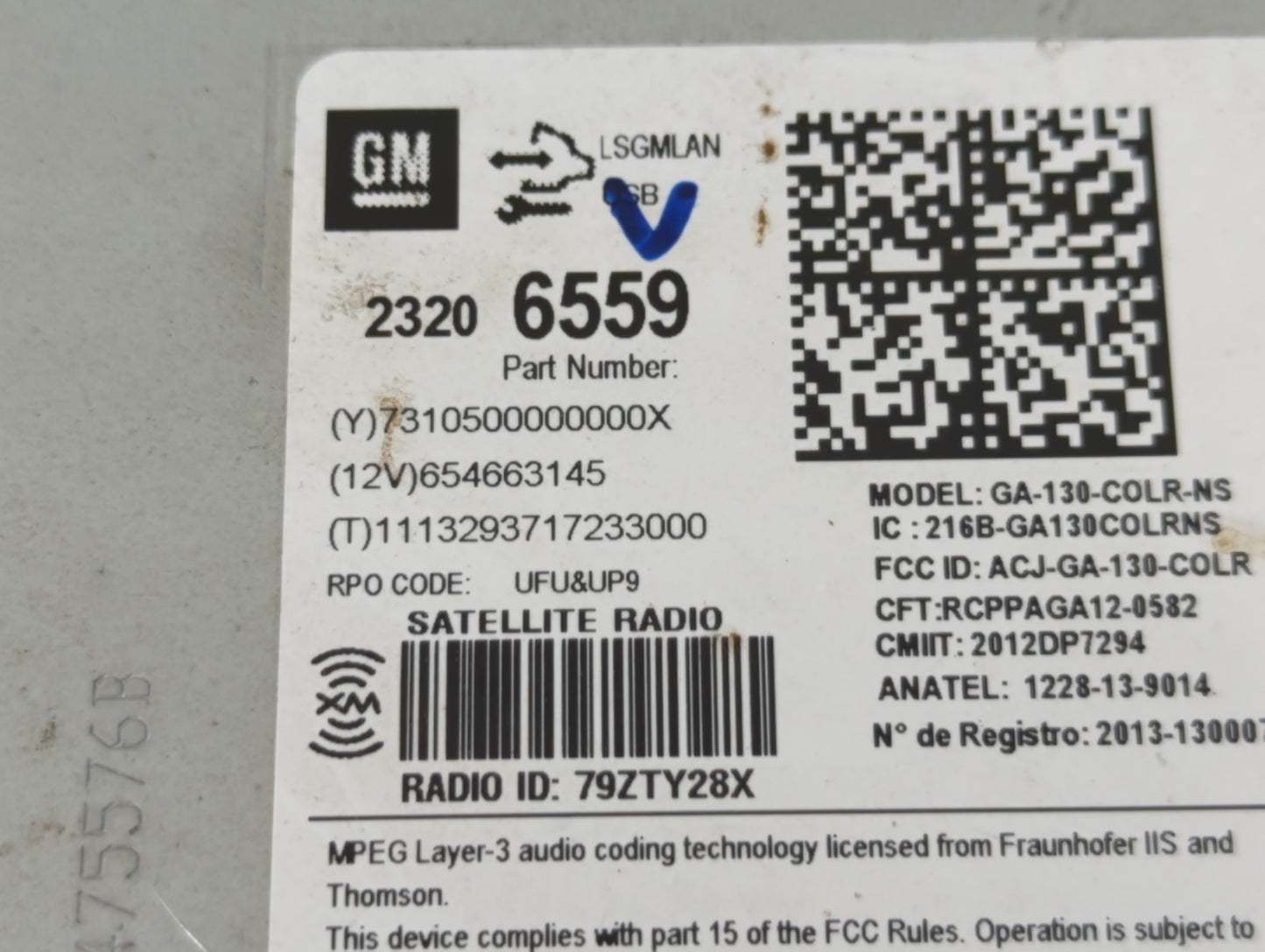 2014-2016 Chevrolet Malibu Radio AM FM Cd Player Receiver Replacement P/N:23206559 Fits Fits 2014 2015 2016 OEM Used Auto Parts - Oemusedautoparts1.com