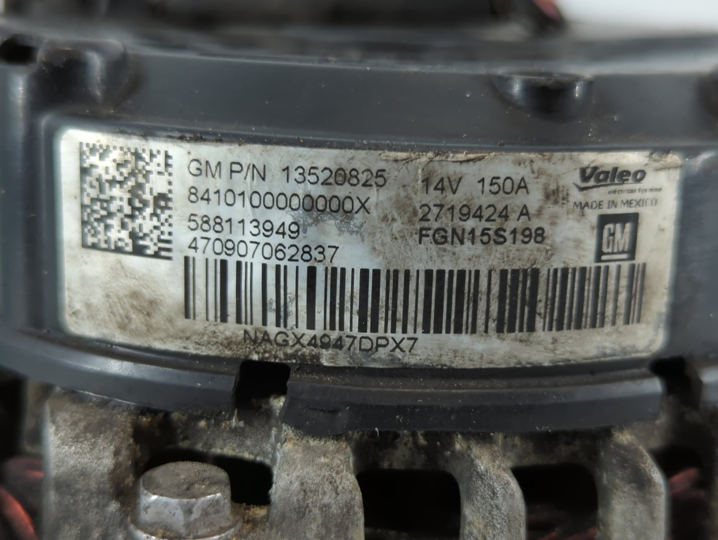 2017-2020 Chevrolet Impala Alternator Replacement Generator Charging Assembly Engine OEM P/N:13520825 Fits OEM Used Auto Parts - Oemusedautoparts1.com