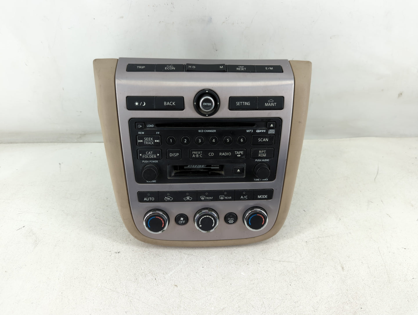 2007 Nissan Murano Radio AM FM Cd Player Receiver Replacement P/N:28188 CC200 Fits OEM Used Auto Parts - Oemusedautoparts1.com