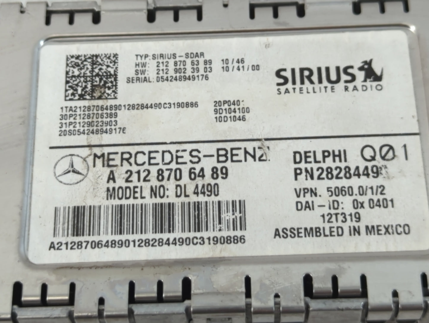 2013 Mercedes-Benz E350 PCM Engine Control Computer ECU ECM PCU OEM P/N:A 212 870 64 89 Fits OEM Used Auto Parts - Oemusedautoparts1.com