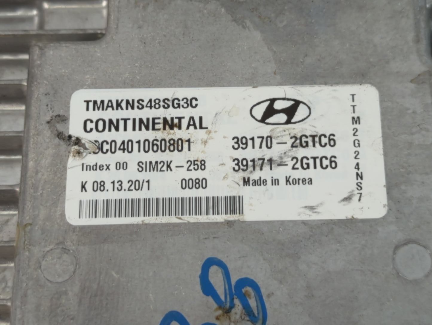 2020 Hyundai Santa Fe PCM Engine Control Computer ECU ECM PCU OEM P/N:39170-2GTC6 39171-2GTC6 Fits OEM Used Auto Parts - Oemusedautoparts1.com
