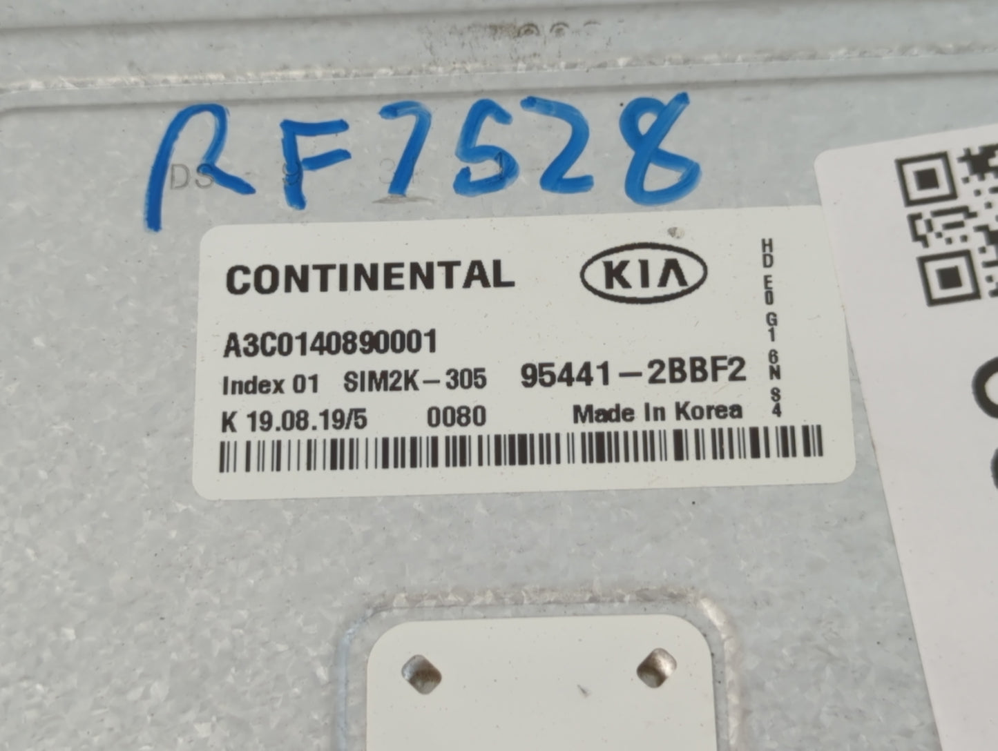 2017-2019 Kia Niro Chassis Control Module Ccm Bcm Body Control