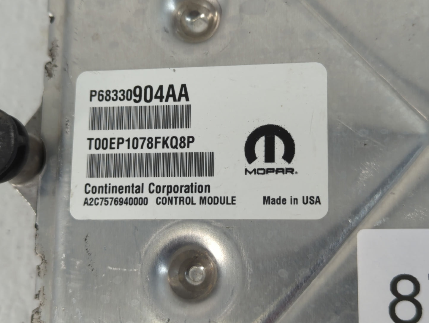2018-2019 Dodge Charger PCM Engine Control Computer ECU ECM PCU OEM P/N:P68330904AA Fits Fits 2018 2019 OEM Used Auto Parts