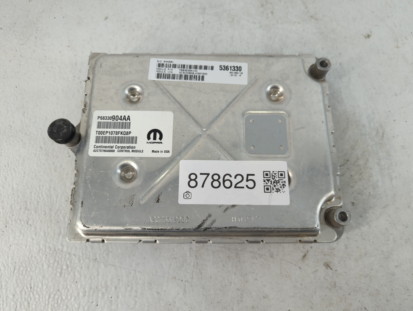 2018-2019 Dodge Charger PCM Engine Control Computer ECU ECM PCU OEM P/N:P68330904AA Fits Fits 2018 2019 OEM Used Auto Parts