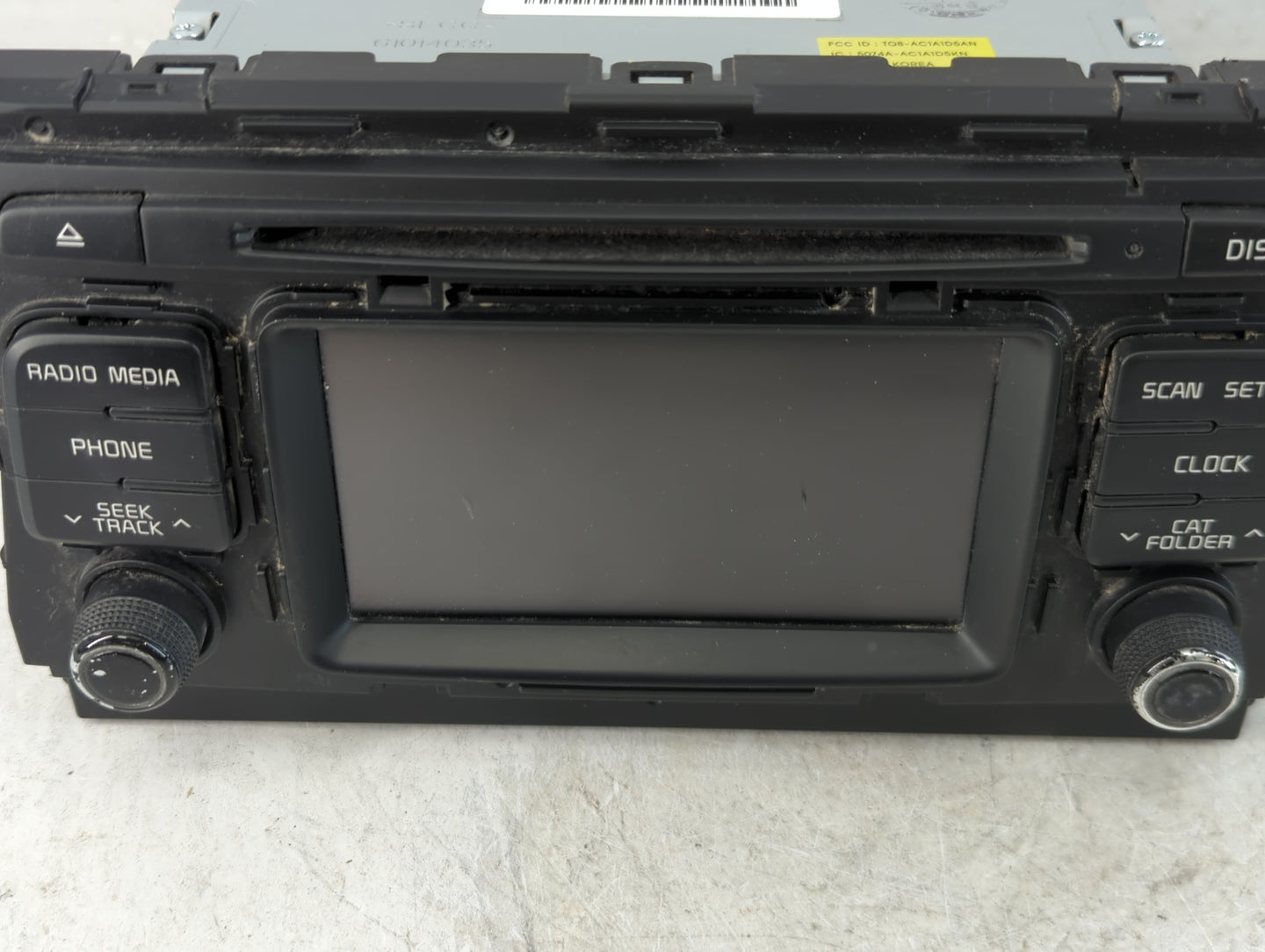 2016-2018 Kia Optima Radio AM FM Cd Player Receiver Replacement P/N:96180-D5100WK Fits Fits 2016 2017 2018 OEM Used Auto Parts - Oemusedautoparts1.com