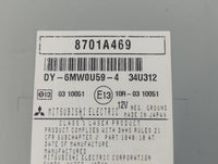 2008-2017 Mitsubishi Outlander Radio AM FM Cd Player Receiver Replacement P/N:8701A469 Fits OEM Used Auto Parts - Oemusedautoparts1.com