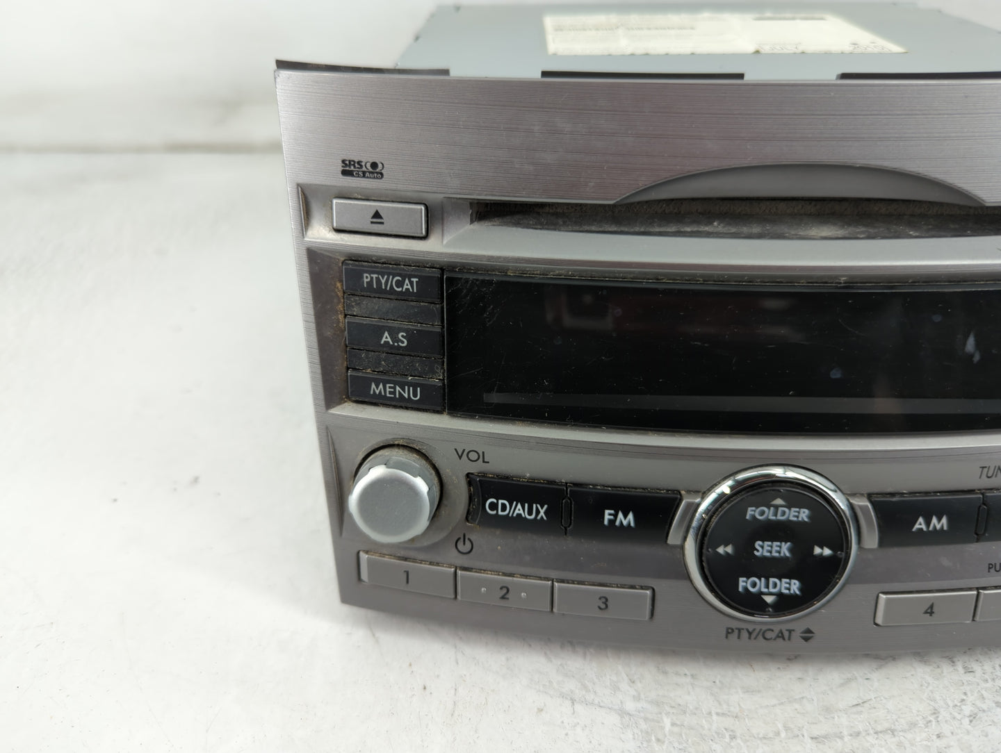 2010-2012 Subaru Legacy Radio AM FM Cd Player Receiver Replacement P/N:86201AJ64A Fits Fits 2010 2011 2012 OEM Used Auto Parts - Oemusedautoparts1.com