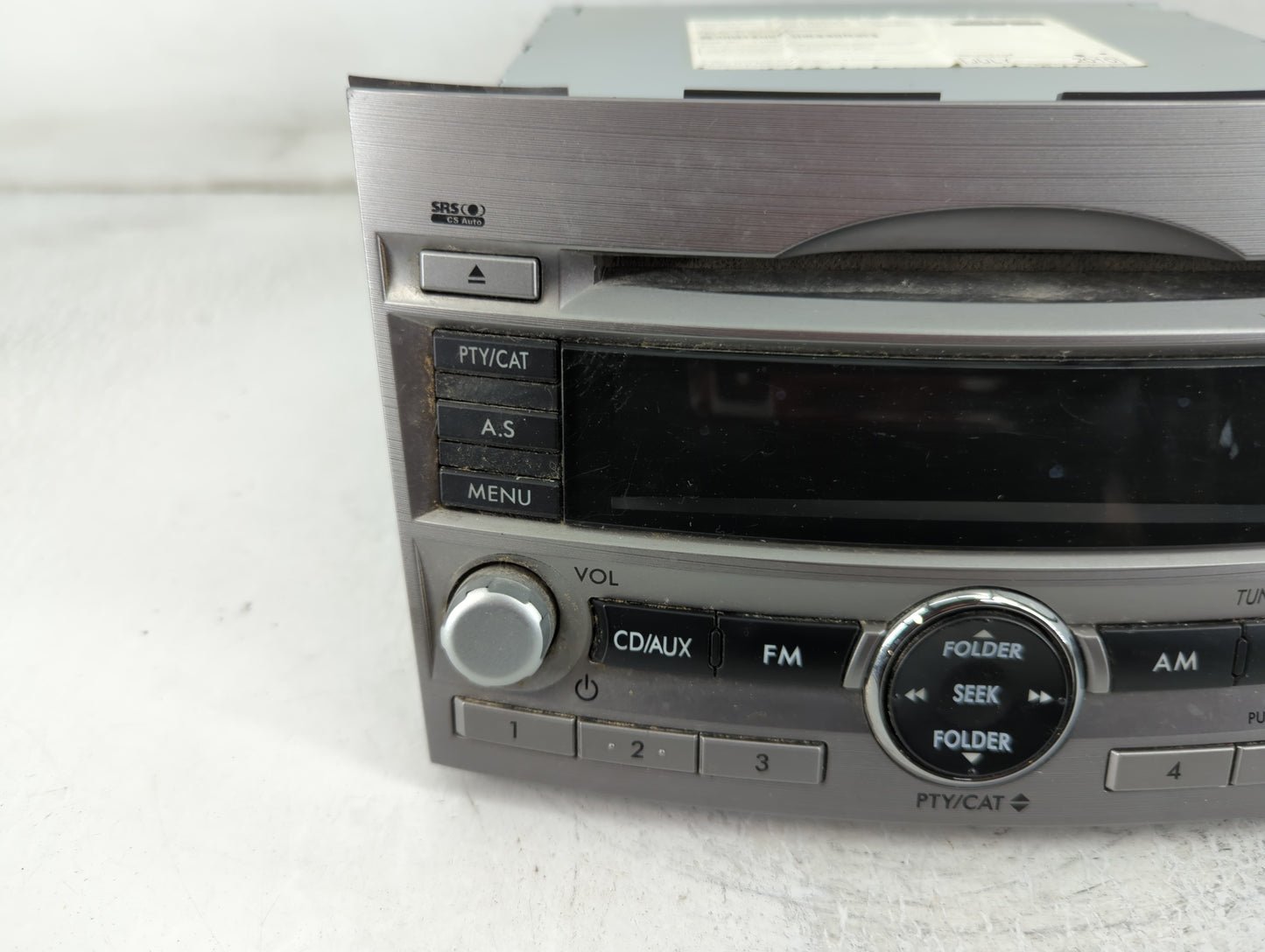 2010-2012 Subaru Legacy Radio AM FM Cd Player Receiver Replacement P/N:86201AJ64A Fits Fits 2010 2011 2012 OEM Used Auto Parts - Oemusedautoparts1.com