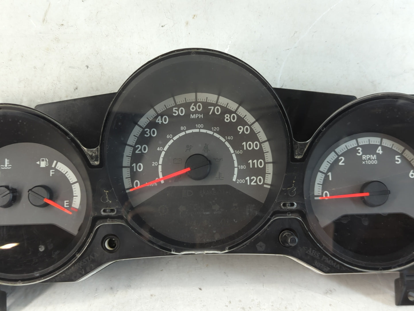 2011-2012 Dodge Caliber Instrument Cluster Speedometer Gauges P/N:P68087323AC Fits Fits 2011 2012 OEM Used Auto Parts - Oemusedautoparts1.com