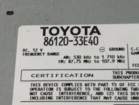 2010-2012 Lexus Es350 Radio AM FM Cd Player Receiver Replacement P/N:86120-33E40 Fits Fits 2010 2011 2012 OEM Used Auto Parts