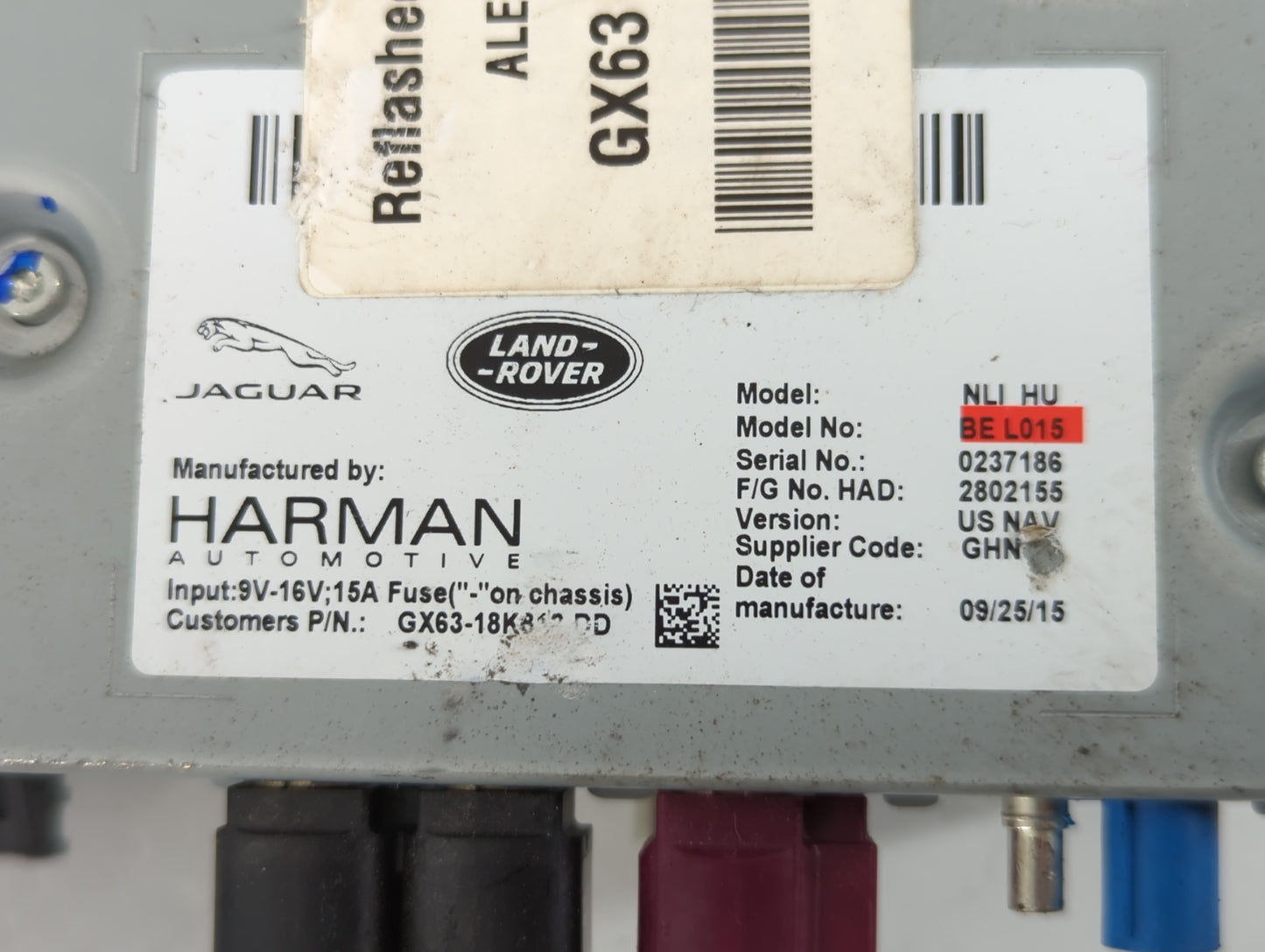 2016-2018 Jaguar Xf Radio AM FM Cd Player Receiver Replacement Fits Fits 2016 2017 2018 OEM Used Auto Parts