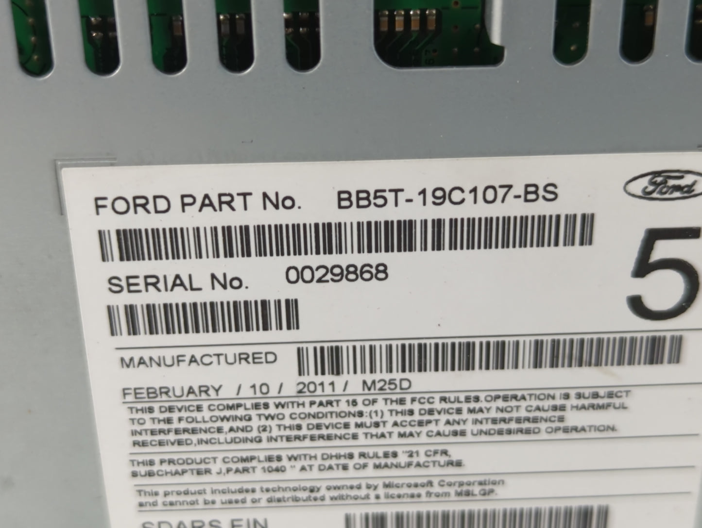 2011-2011 Ford Explorer Radio Control Panel - Oemusedautoparts1.com
