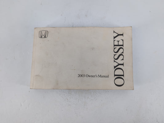 2003 Honda Odyssey Owners Manual Book Guide P/N:00X31-S0X-6401 OEM Used Auto Parts