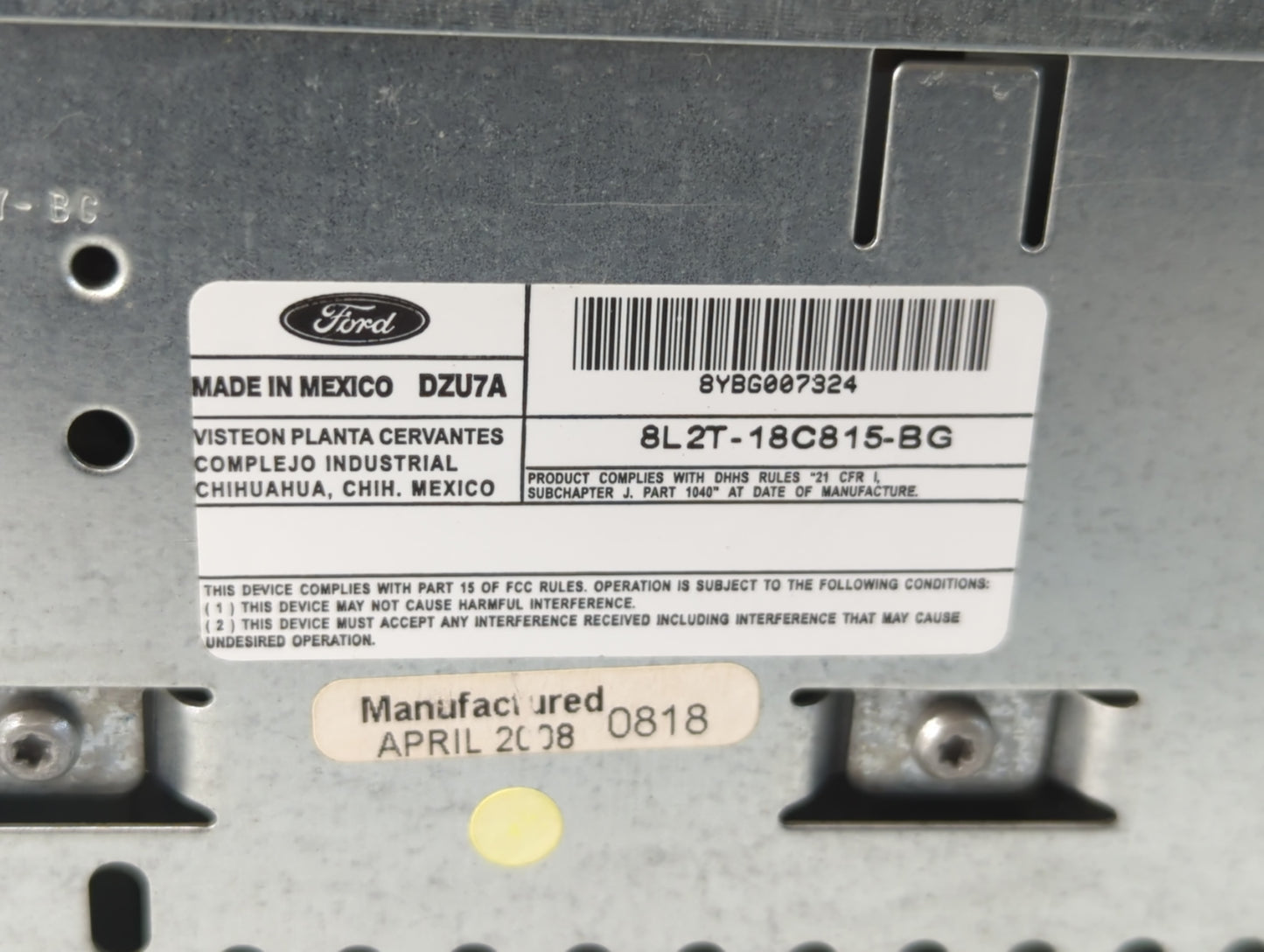 2008-2009 Mercury Mountaineer Radio AM FM Cd Player Receiver Replacement P/N:8L2T-18C815-BG Fits Fits 2008 2009 OEM Used Auto Parts