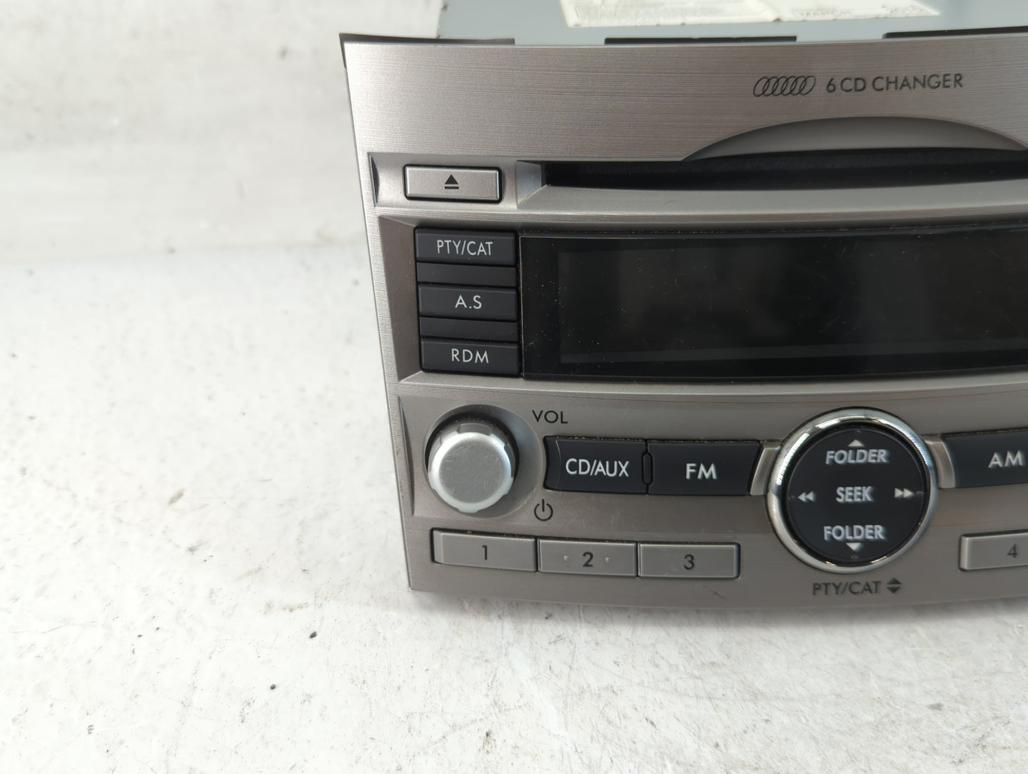 2010-2012 Subaru Legacy Radio AM FM Cd Player Receiver Replacement P/N:86201AJ60A Fits Fits 2010 2011 2012 OEM Used Auto Parts - Oemusedautoparts1.com