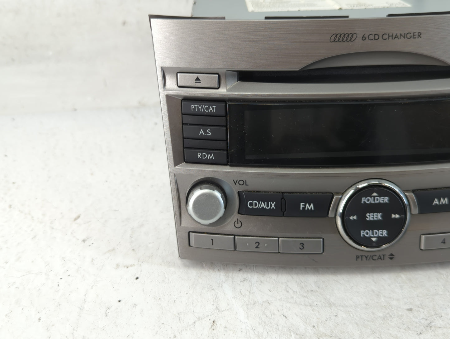 2010-2012 Subaru Legacy Radio AM FM Cd Player Receiver Replacement P/N:86201AJ60A Fits Fits 2010 2011 2012 OEM Used Auto Parts - Oemusedautoparts1.com