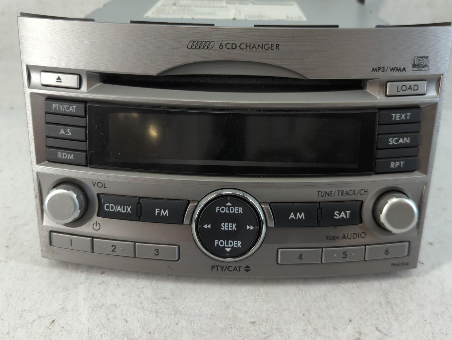 2010-2012 Subaru Legacy Radio AM FM Cd Player Receiver Replacement P/N:86201AJ60A Fits Fits 2010 2011 2012 OEM Used Auto Parts - Oemusedautoparts1.com