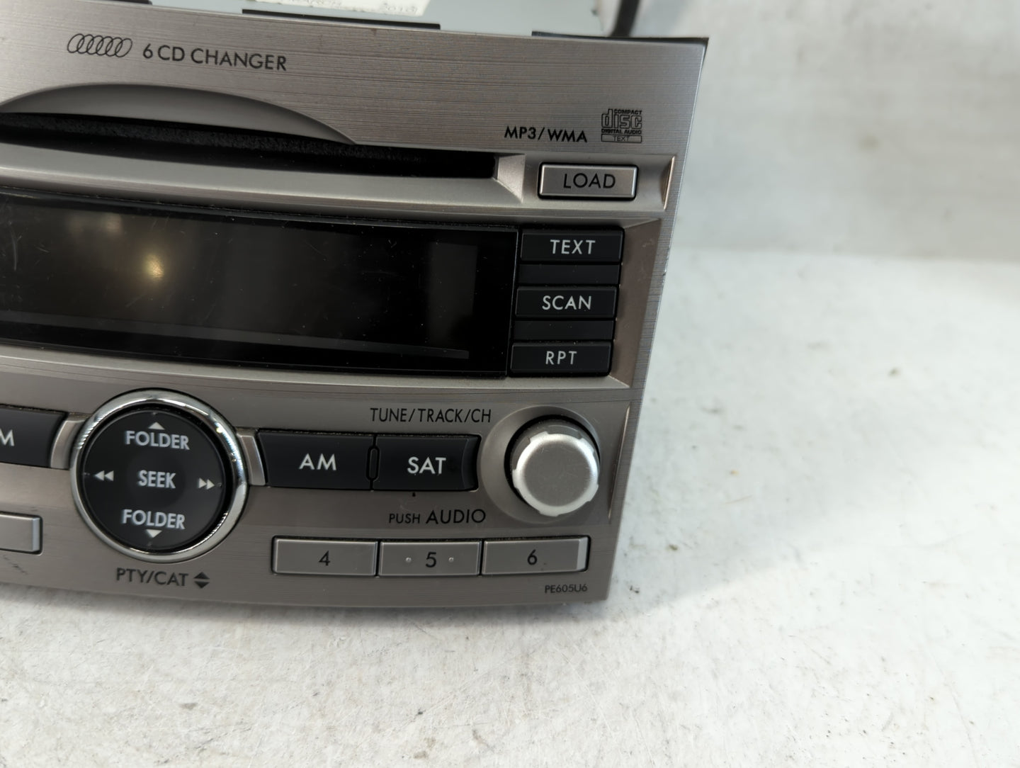 2010-2012 Subaru Legacy Radio AM FM Cd Player Receiver Replacement P/N:86201AJ60A Fits Fits 2010 2011 2012 OEM Used Auto Parts - Oemusedautoparts1.com