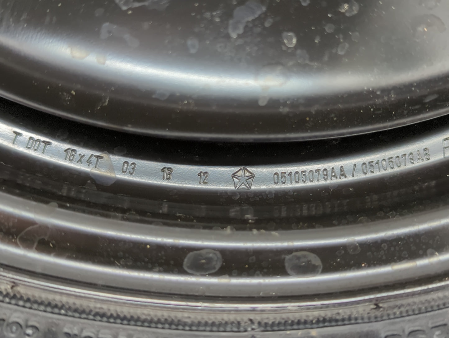 2006-2015 Hyundai Tucson Spare Donut Tire Wheel Rim Oem