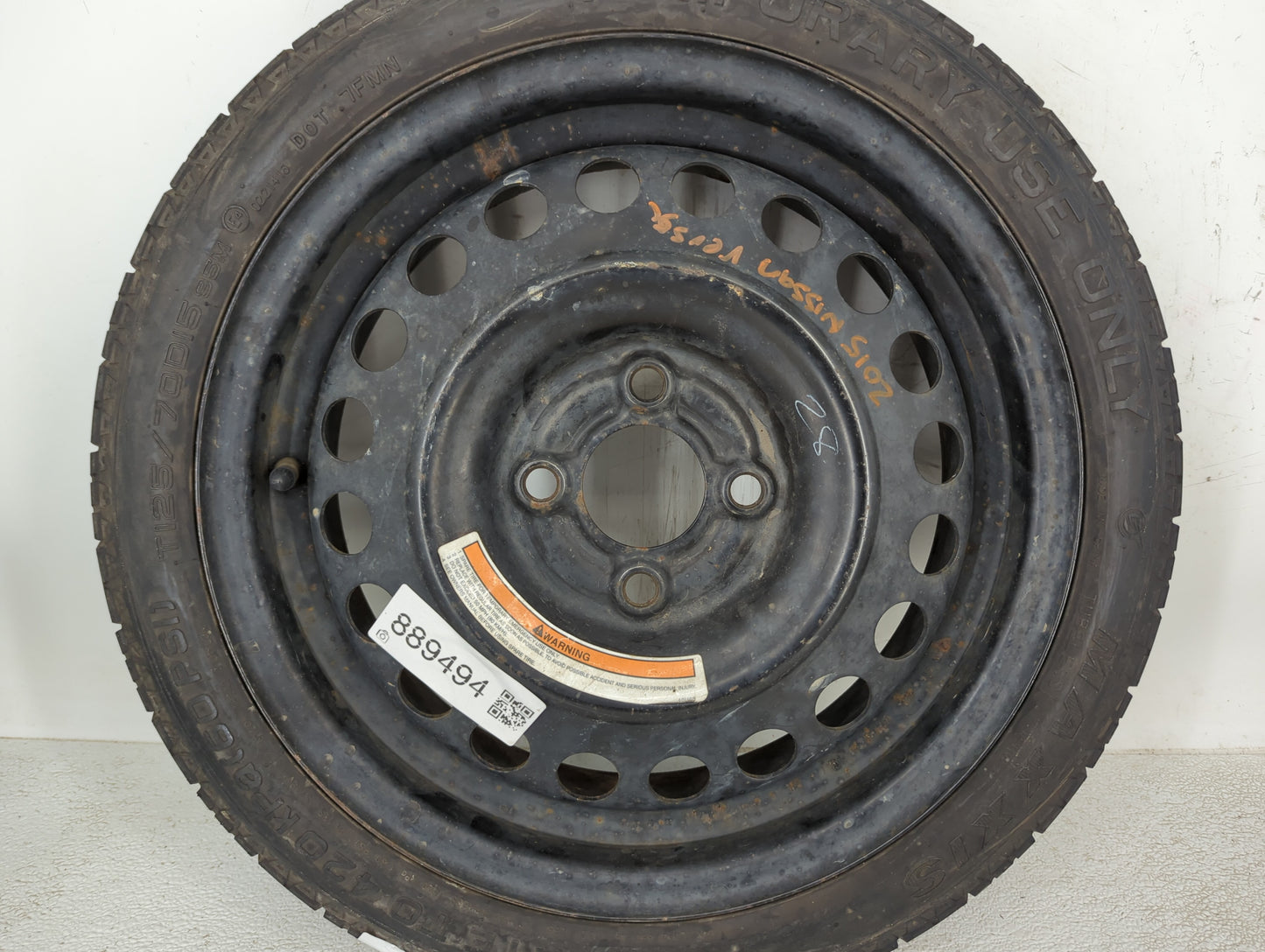2006-2015 Hyundai Tucson Spare Donut Tire Wheel Rim Oem