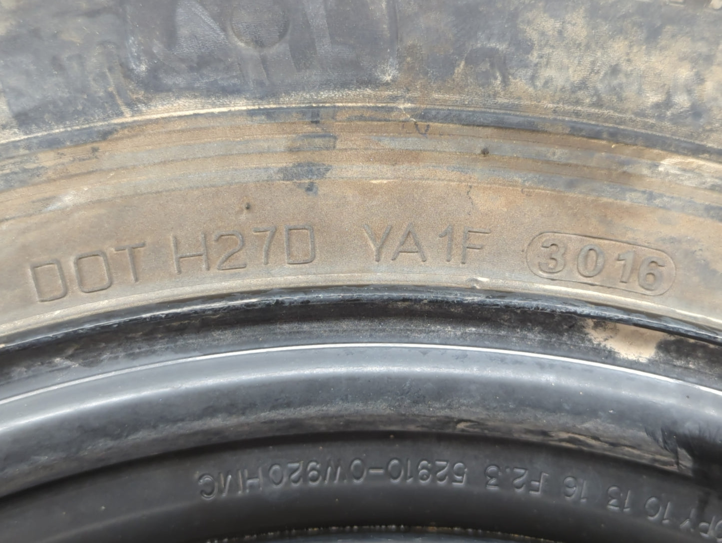 2016 Subaru Brz Spare Donut Tire Wheel Rim Oem