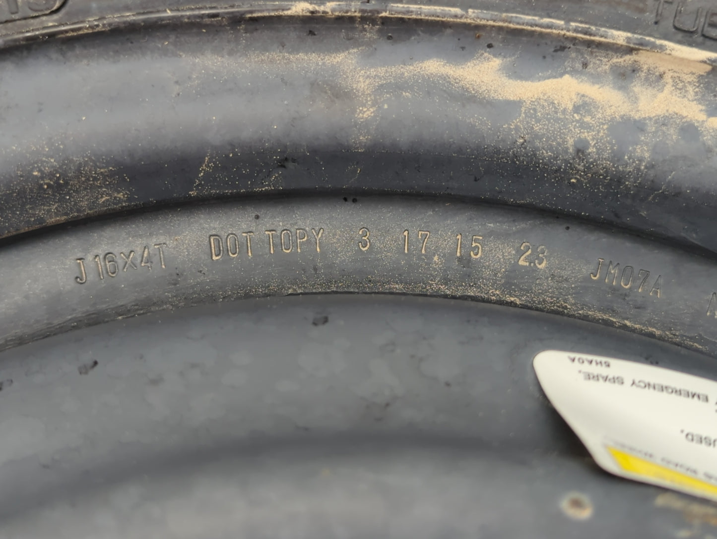 2010-2020 Nissan Rogue Spare Donut Tire Wheel Rim Oem