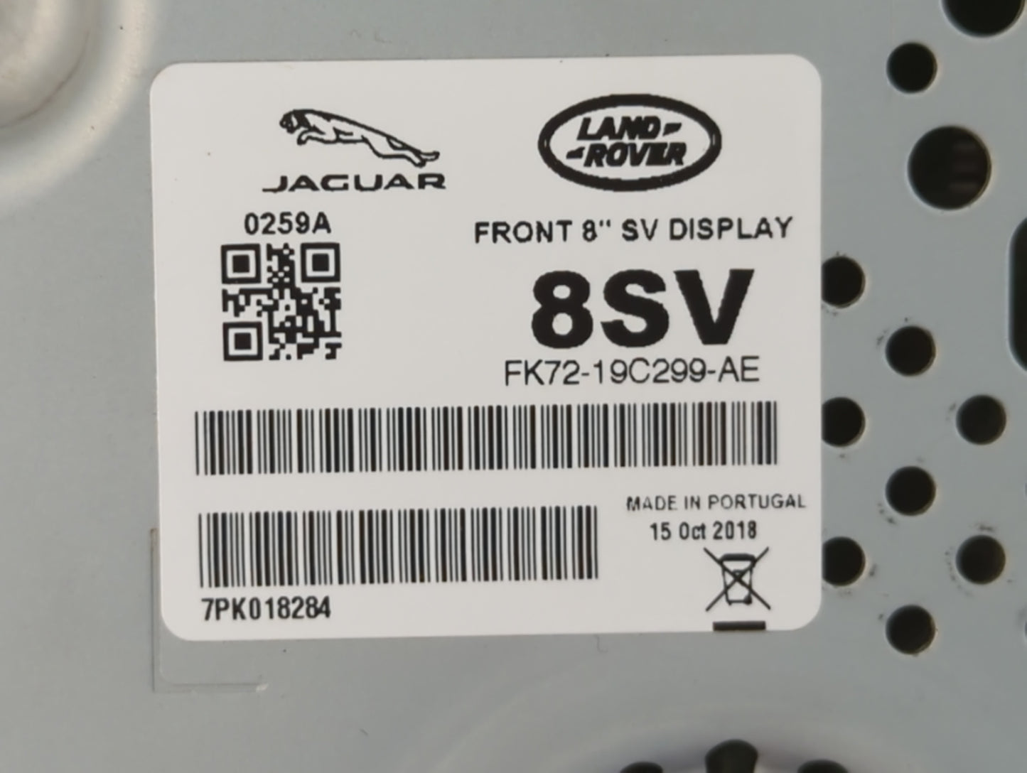 Land Rover Range Rover Evoque Information Display Screen