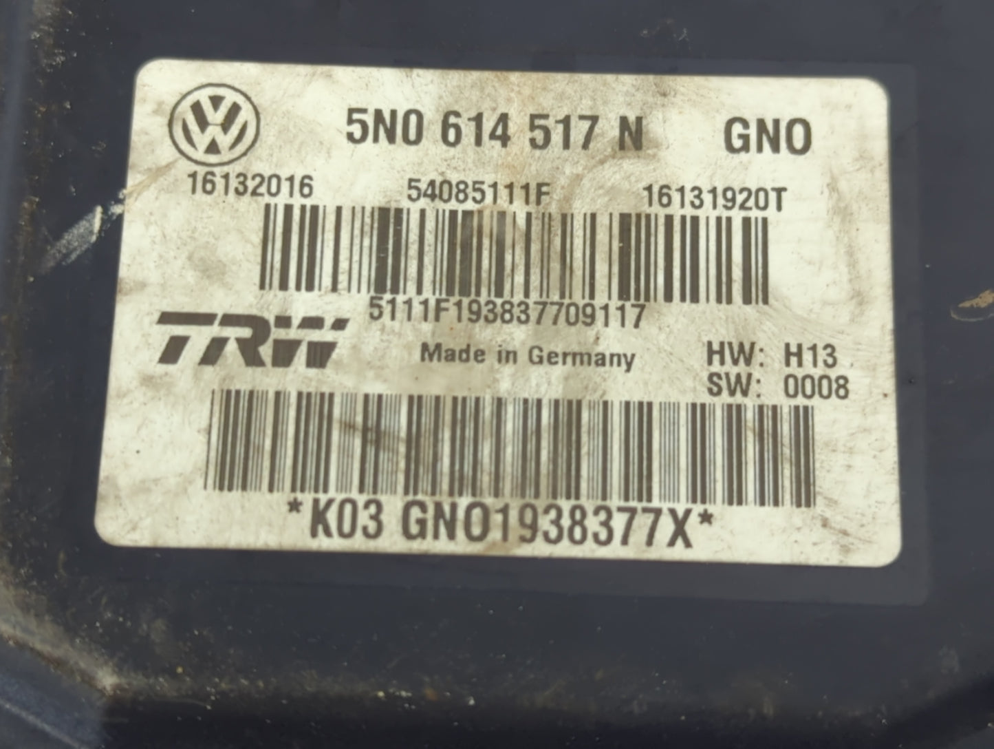 2009 Volkswagen Tiguan ABS Pump Control Module Replacement P/N:5N0 614 517 N Fits OEM Used Auto Parts