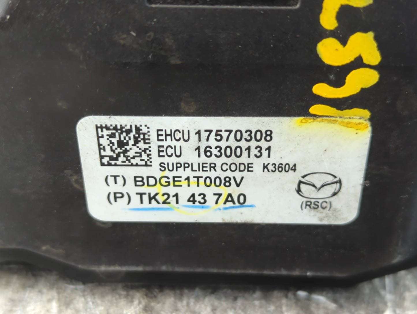 2013-2015 Mazda Cx-9 ABS Pump Control Module Replacement P/N:TK21 43 7A0 16300131, 17570308 Fits Fits 2013 2014 2015 OEM Used Auto Parts - Oemusedautoparts1.com