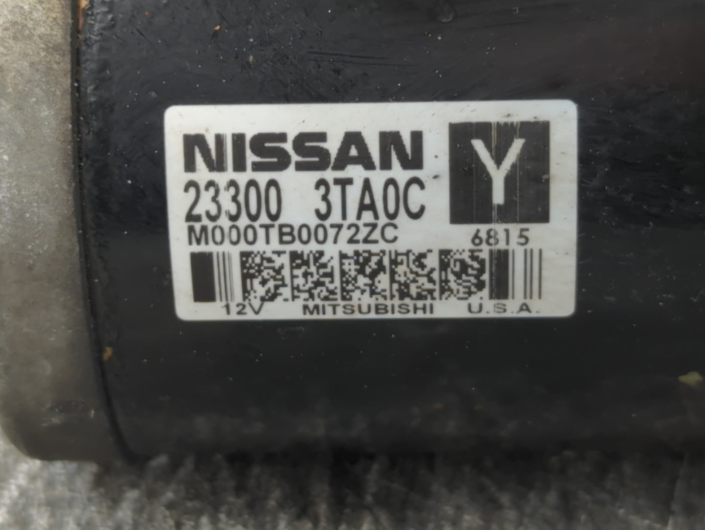 2015-2020 Nissan Rogue Car Starter Motor Solenoid OEM P/N:23300 3TA0C Fits Fits 2015 2016 2017 2018 2019 2020 OEM Used Auto Parts - Oemusedautoparts1.com