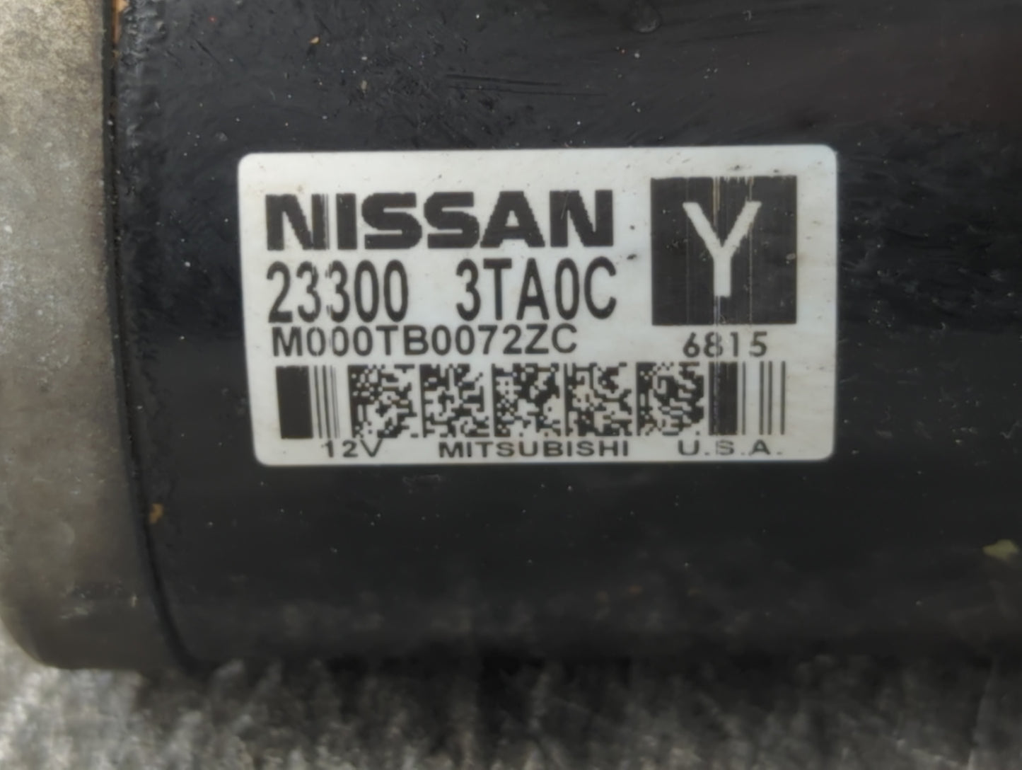 2015-2020 Nissan Rogue Car Starter Motor Solenoid OEM P/N:23300 3TA0C Fits Fits 2015 2016 2017 2018 2019 2020 OEM Used Auto Parts - Oemusedautoparts1.com