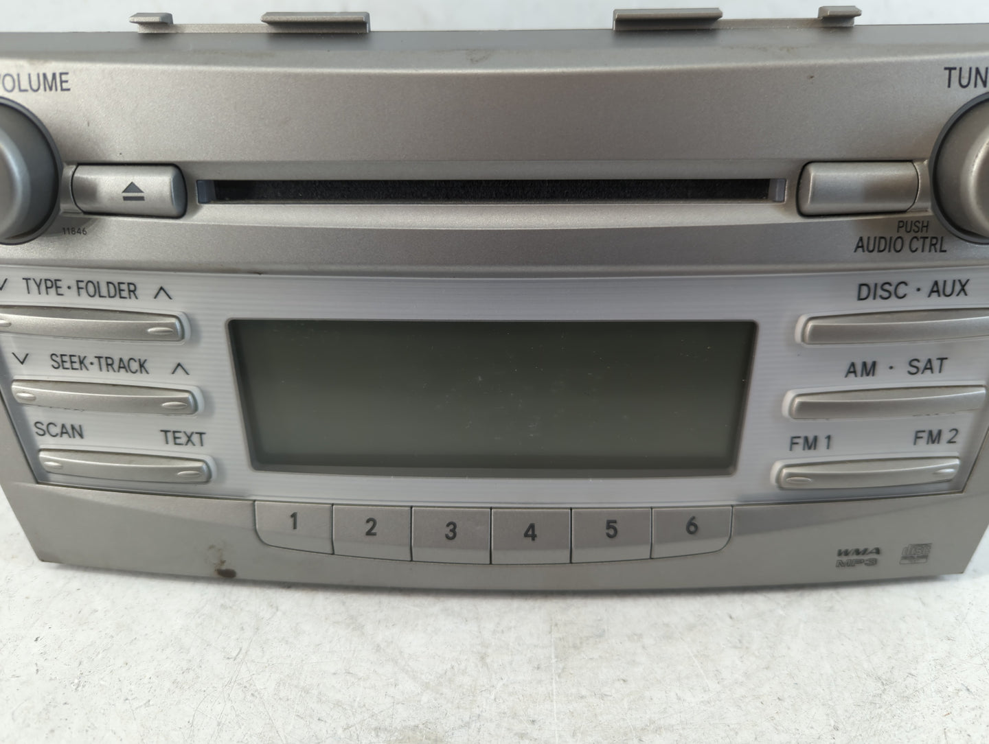 2010-2011 Toyota Camry Radio AM FM Cd Player Receiver Replacement P/N:86120-06480 Fits Fits 2010 2011 OEM Used Auto Parts - Oemusedautoparts1.com