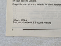 2008 Chevrolet Trailblazer Owners Manual Book Guide P/N:15912669 OEM Used Auto Parts