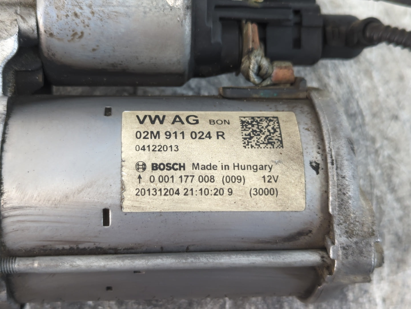 2014 Volkswagen Jetta Car Starter Motor Solenoid OEM P/N:02M 911 024 R Fits Fits 2015 2016 2017 2018 2019 2020 2021 2022 OEM Used Auto Parts - Oemusedautoparts1.com
