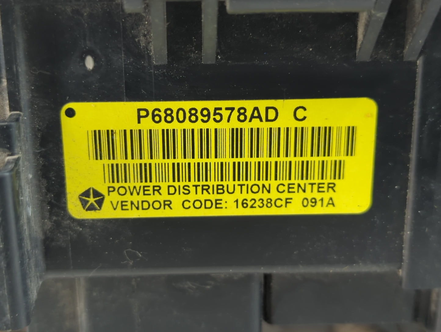 2013 Dodge Ram 1500 Fusebox Fuse Box Panel Relay Module P/N:P68089578AD Fits OEM Used Auto Parts