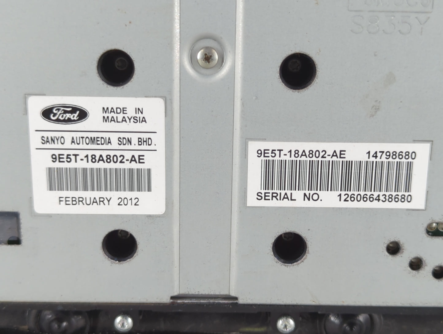 2012 Ford Fusion Climate Control Module Temperature AC/Heater Replacement P/N:9E5T-18A802-AE Fits OEM Used Auto Parts - Oemusedautoparts1.com
