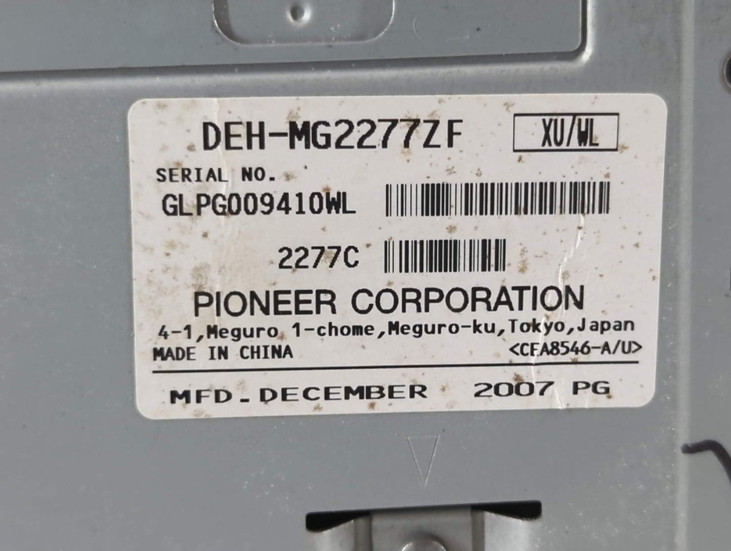 0 Lincoln Mkx Radio AM FM Cd Player Receiver Replacement P/N:GLPG009410WL DEH-MG2277ZF Fits OEM Used Auto Parts