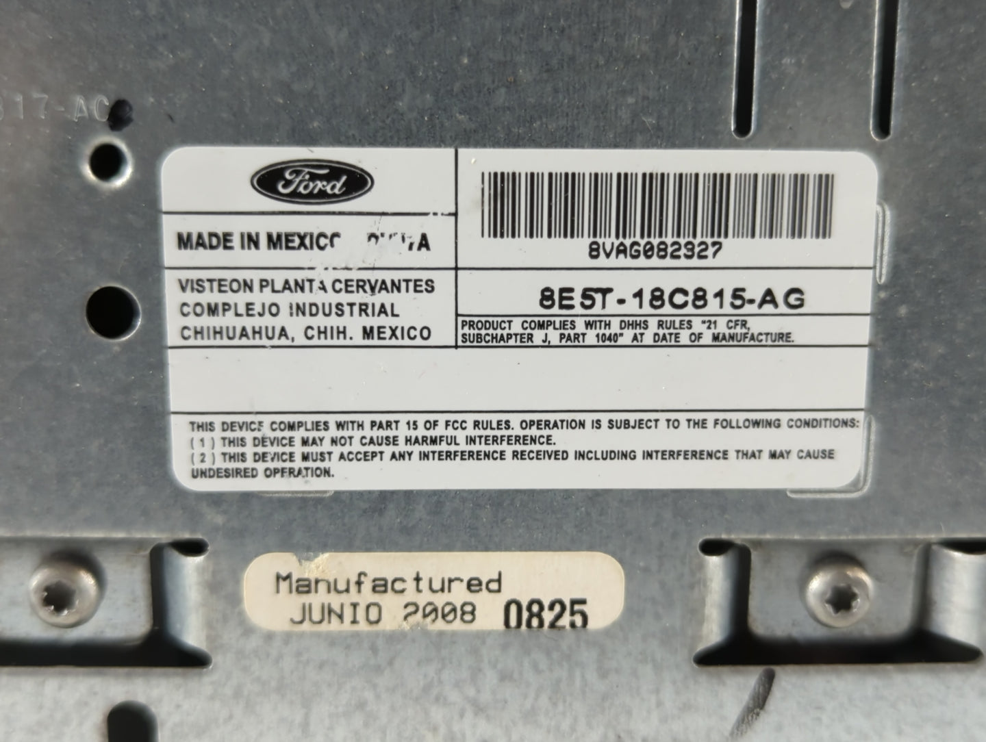 2009 Ford Fusion Radio AM FM Cd Player Receiver Replacement Fits OEM Used Auto Parts - Oemusedautoparts1.com