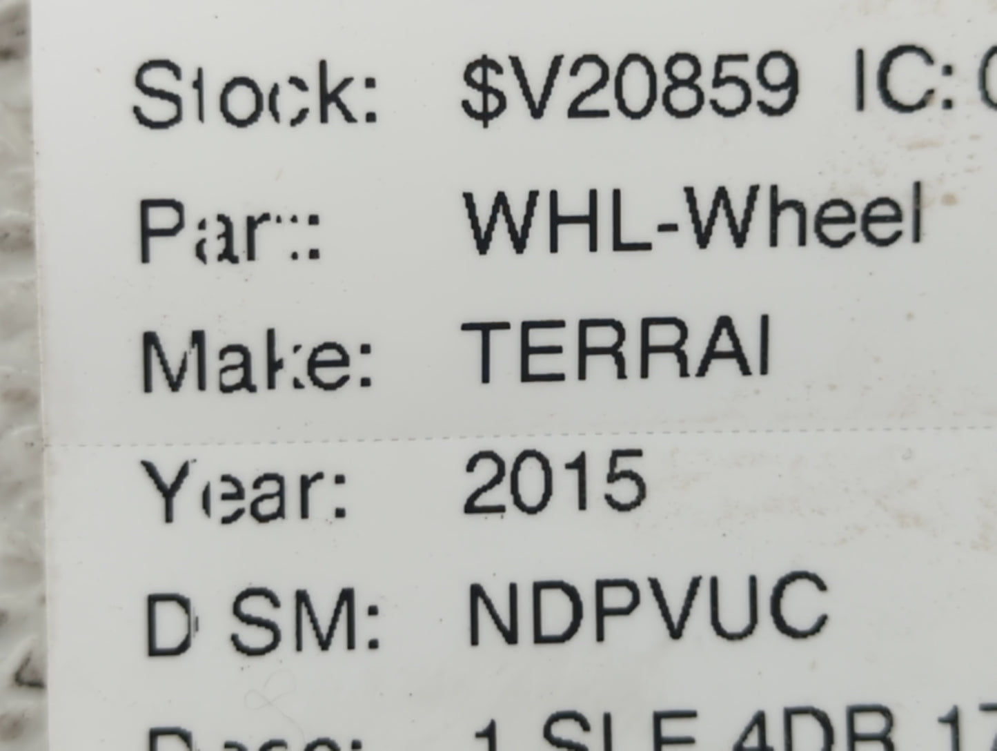 2010-2017 Gmc Terrain Spare Donut Tire Wheel Rim Oem