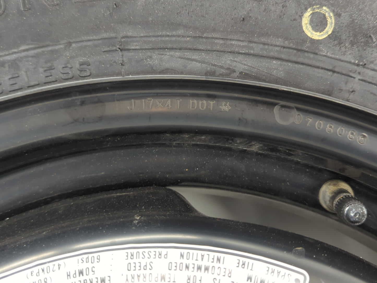 2007-2011 Honda Cr-v Spare Donut Tire Wheel Rim Oem