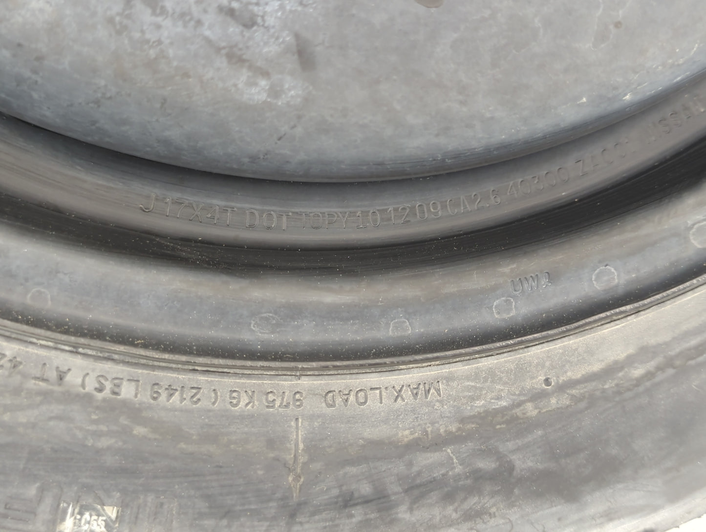 2004-2022 Nissan Maxima Spare Donut Tire Wheel Rim Oem