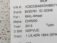 2011-2014 Chrysler 200 Spare Donut Tire Wheel Rim Oem